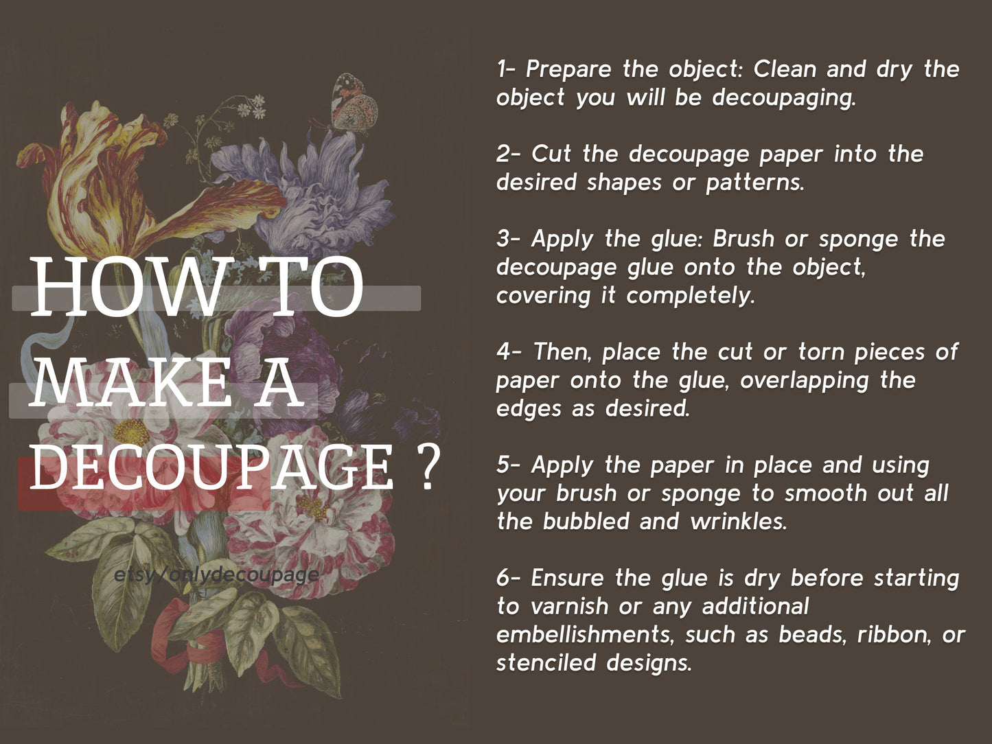 how to make a rice paper decoupage