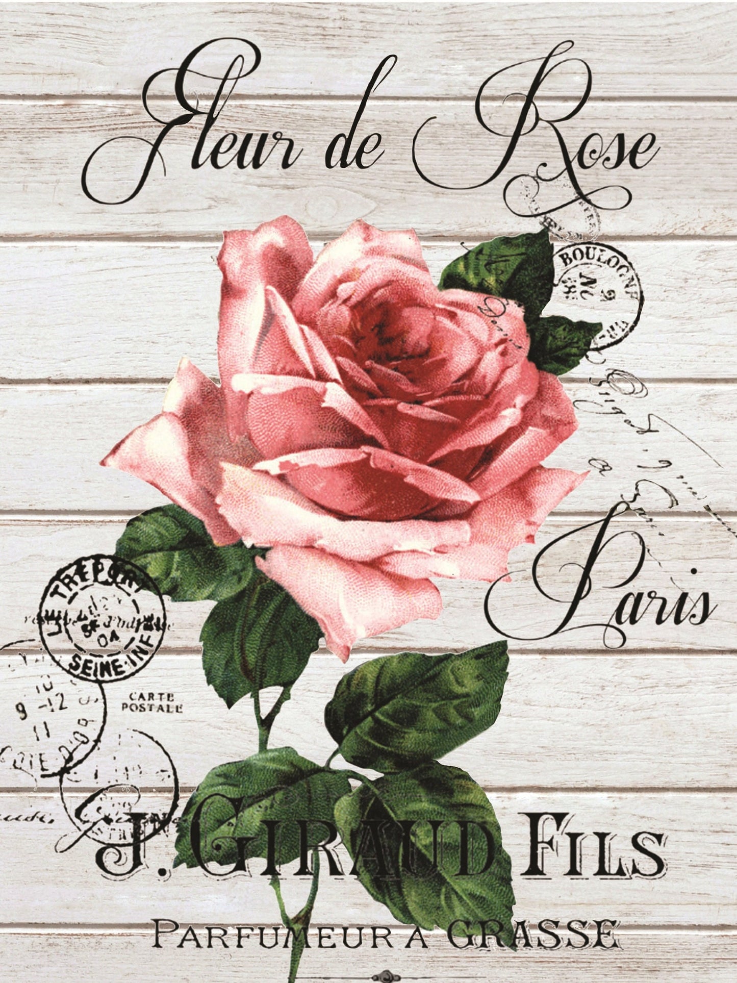 Large Decoupage Paper for Furniture - Pink Rose - Rice Paper for Decoupage - Floral Decoupage