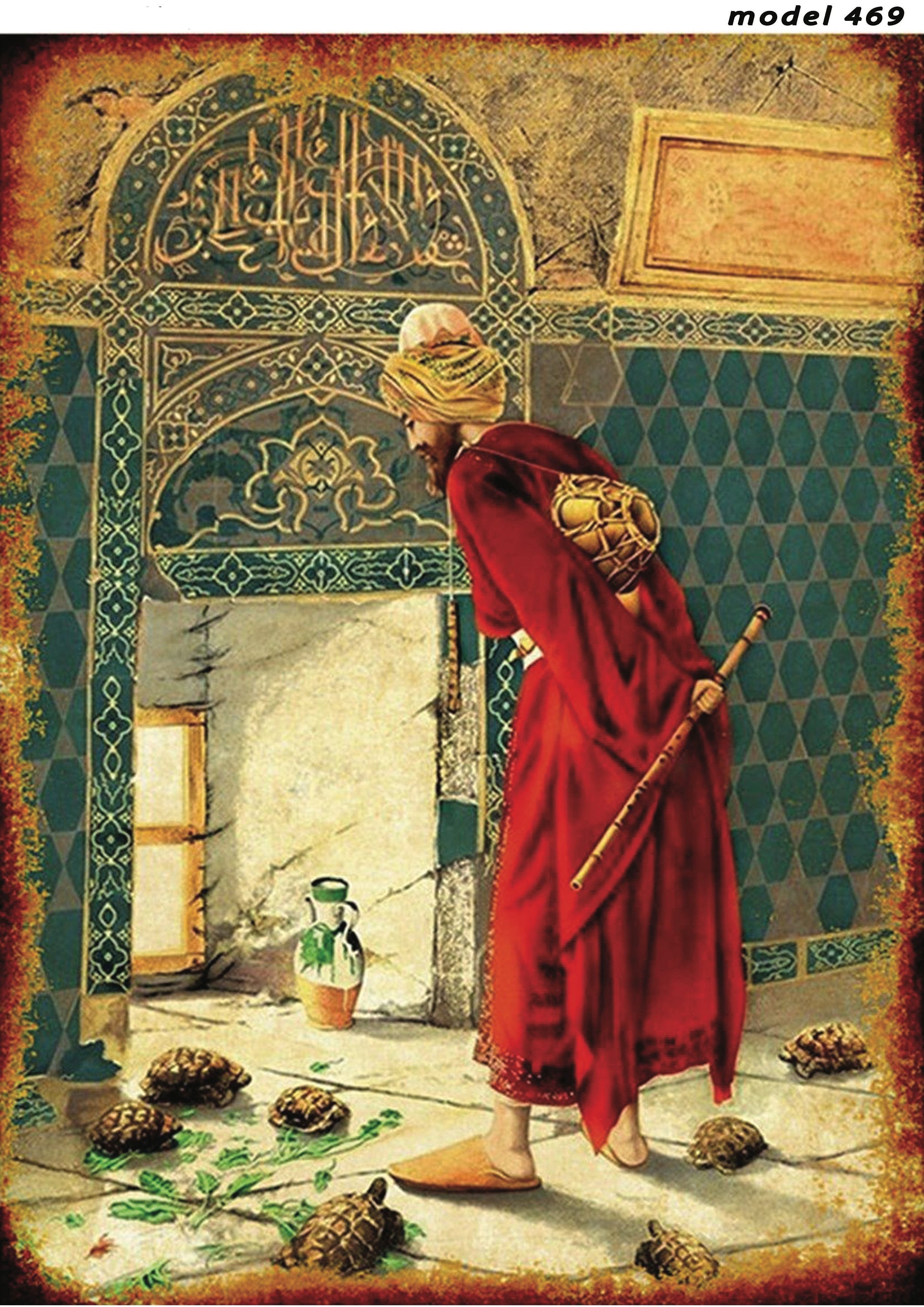 Istanbul Series - The Tortoise Trainer - Decorative Decoupage Paper - Paper for Renovation - Large Size Options
