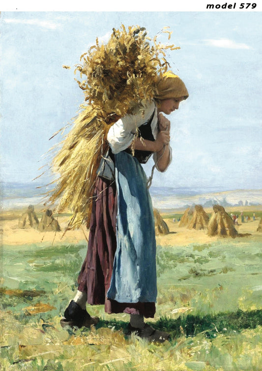 Harvest - Farmer - Women - Decorative Decoupage Paper - Paper for Renovation - Big Size Options