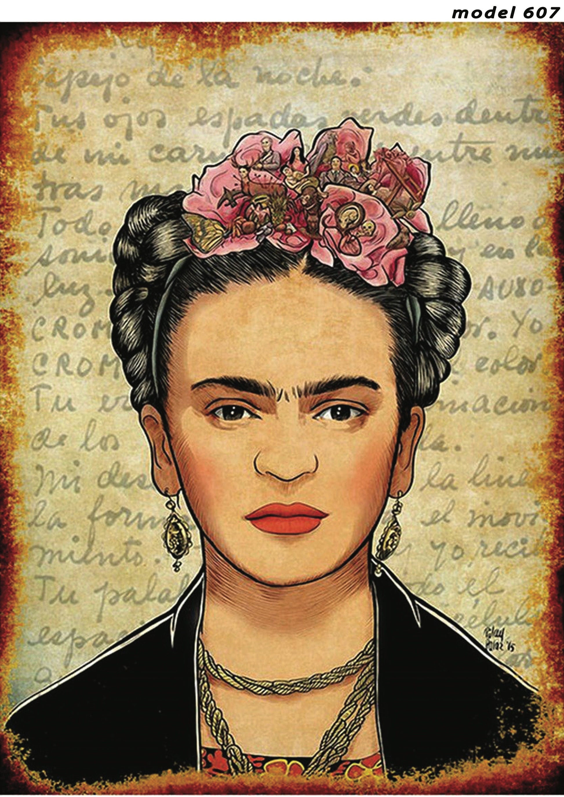 Frida Series - Decorative Decoupage Paper - Rice Paper for Decoupage - Mulberry Tissue - Big Size Options