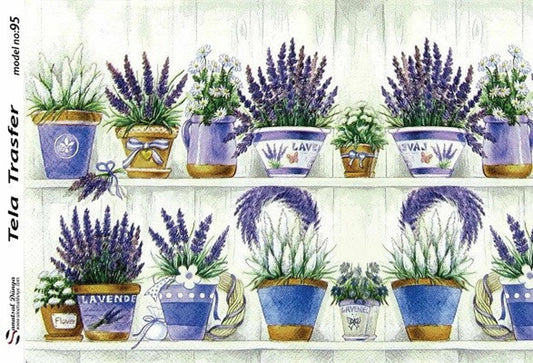 Floral Pattern - Decorative Decoupage Paper - for Furniture - Big Size Options [ Purple Green Blue Brown ]
