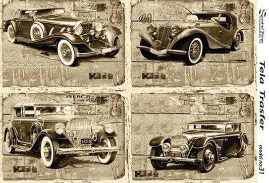 Vintage Pattern - Decorative Decoupage Paper - for Furniture - Big Size Options [ Black White Brown ]