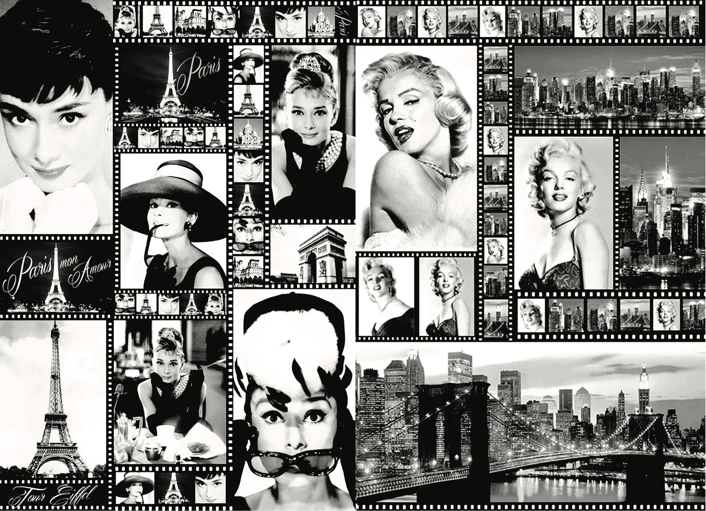 Audrey - Marilyn - Decorative Decoupage Paper - Mulberry Tissue - Big Size Options