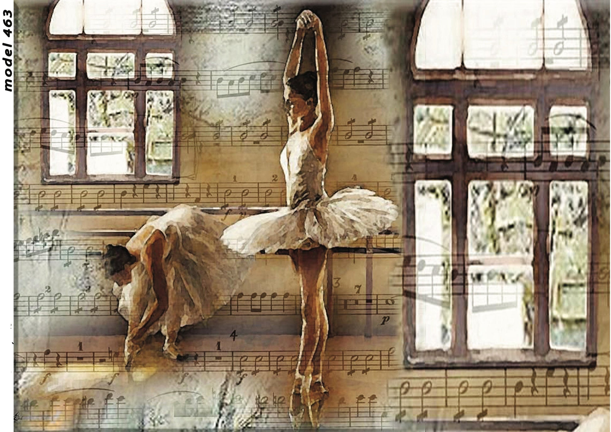 Ballerina - Swan Lake - Decorative Decoupage Paper - Paper for Renovation - Big Size Options