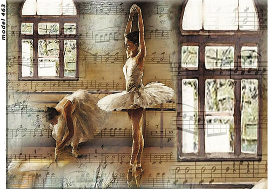 Ballerina - Swan Lake - Decorative Decoupage Paper - Paper for Renovation - Big Size Options