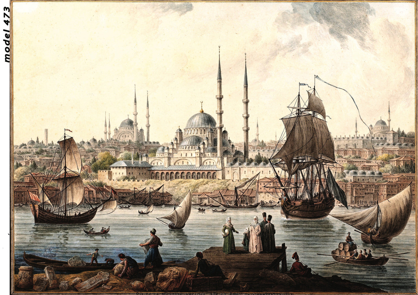 Istanbul Series - Mosque - Decorative Decoupage Paper - Paper for Renovation - Large Size Options
