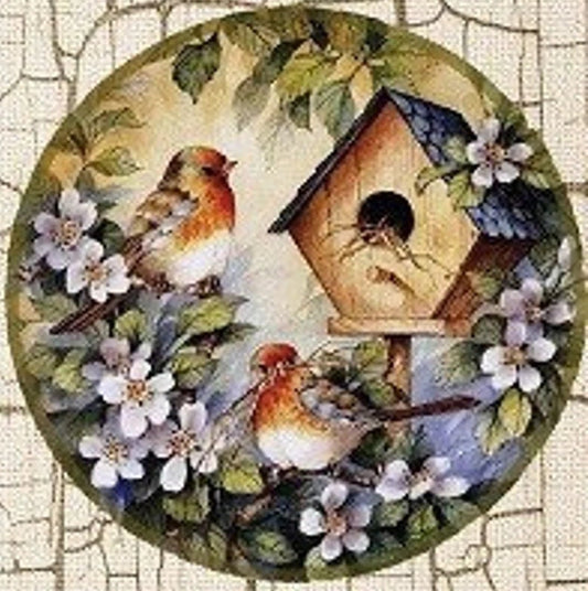 Bird Nest - Decorative Decoupage Paper - for Furniture - Large Size Options [ Colorful ]