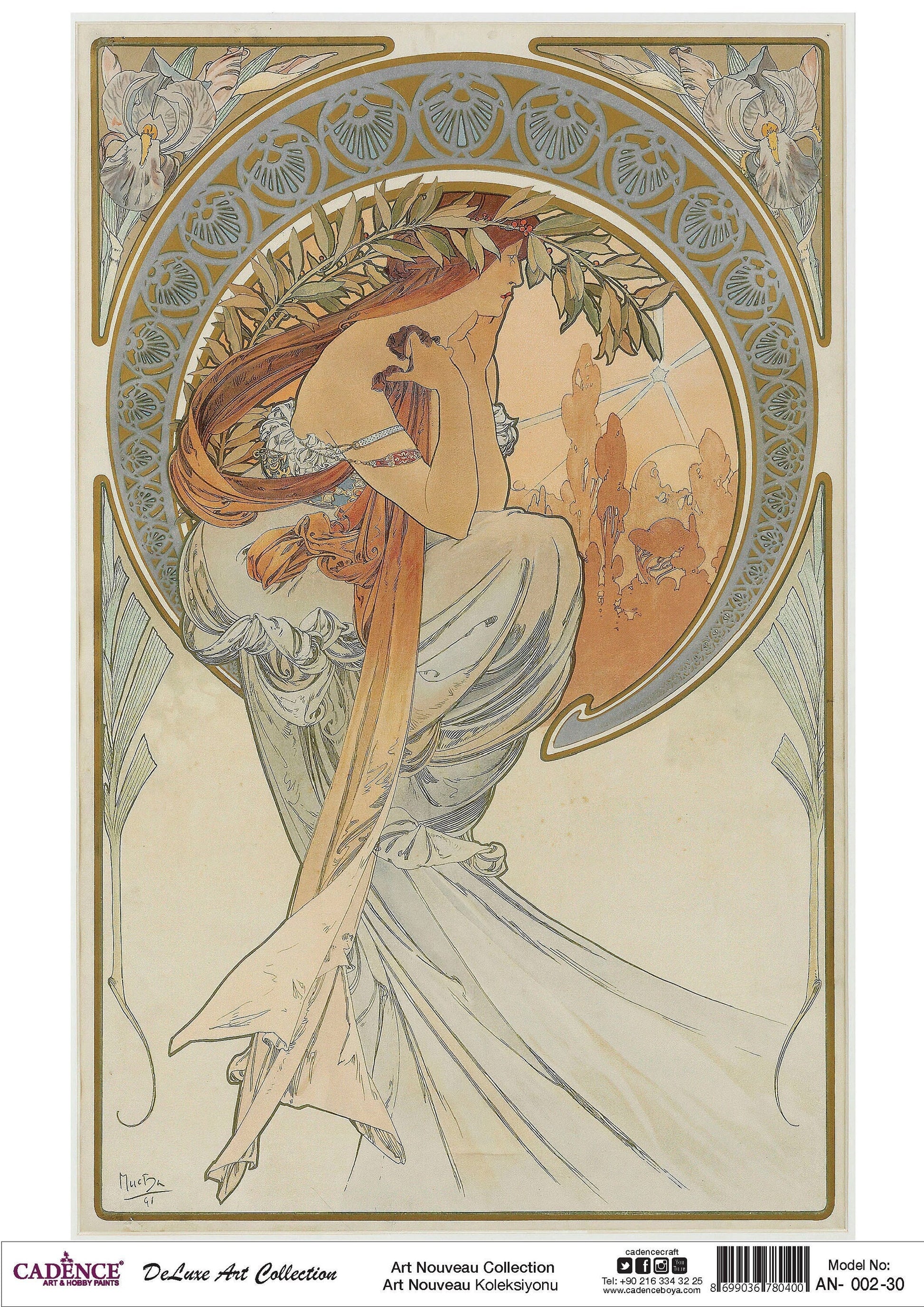 Red Hair Woman - Sirius - Astrology Decorative Decoupage Paper - Rice Paper for Decoupage - Mulberry Tissue - Big Size Options