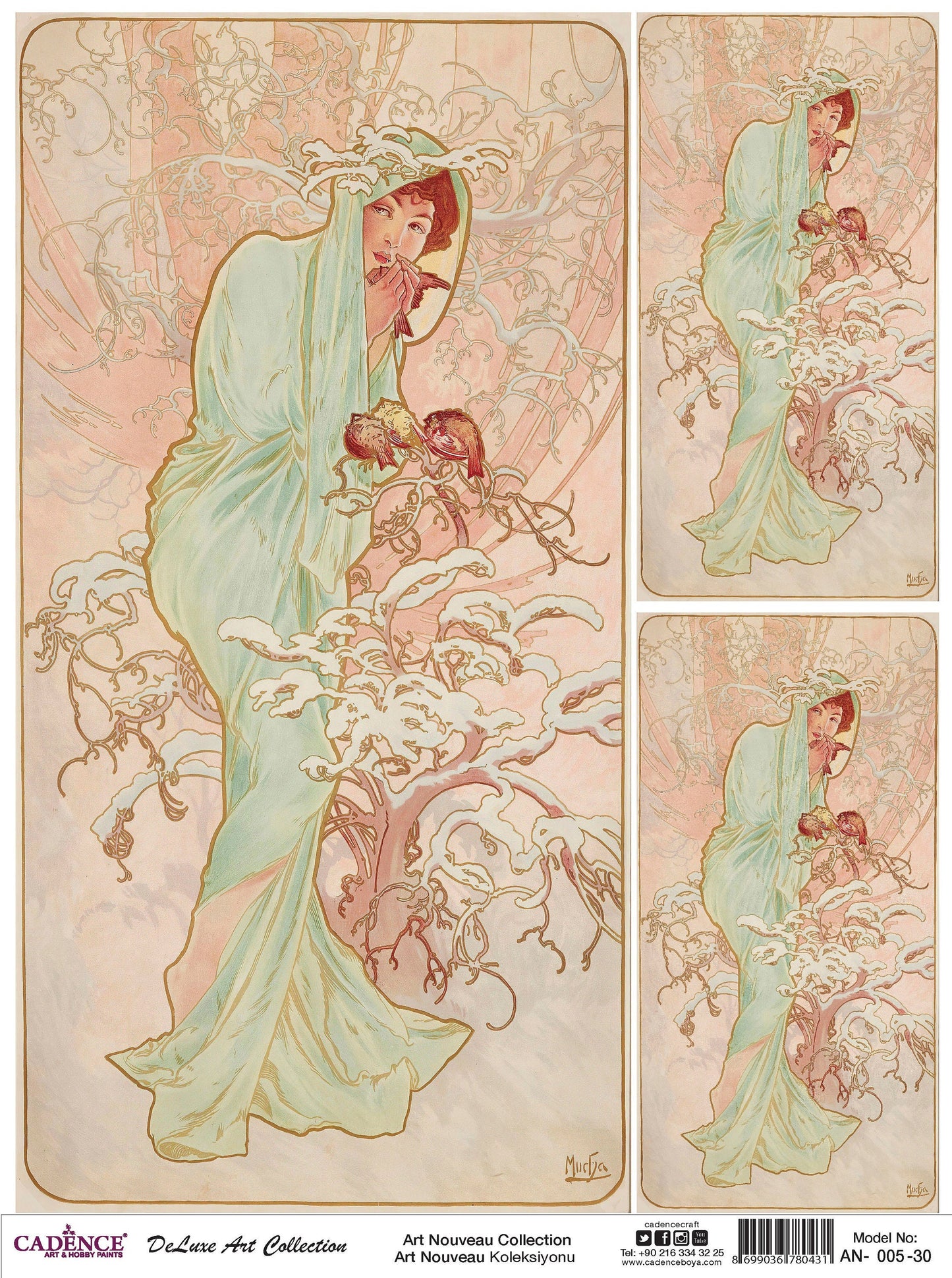 Red Hair Woman - Witch - Illustration Decorative Decoupage Paper - Rice Paper for Decoupage - Mulberry Tissue - Big Size Options