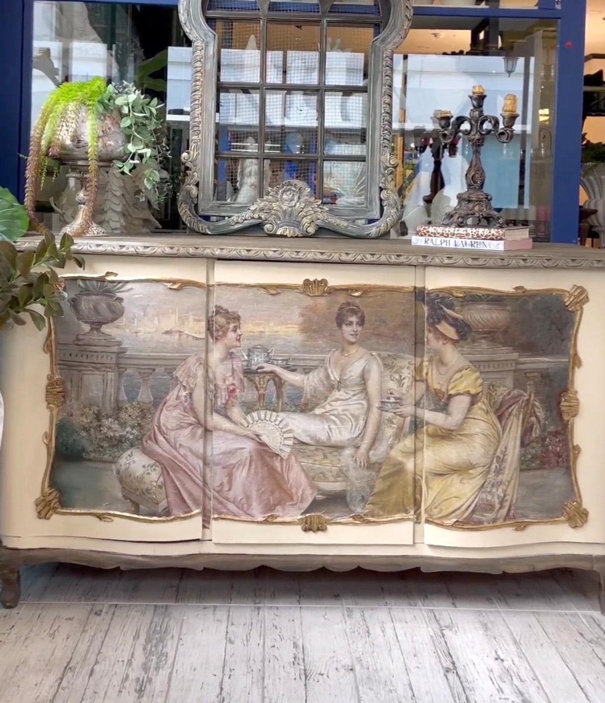 French Woman Lake - Decoupage Paper for Furniture - Rice Paper for Decoupage