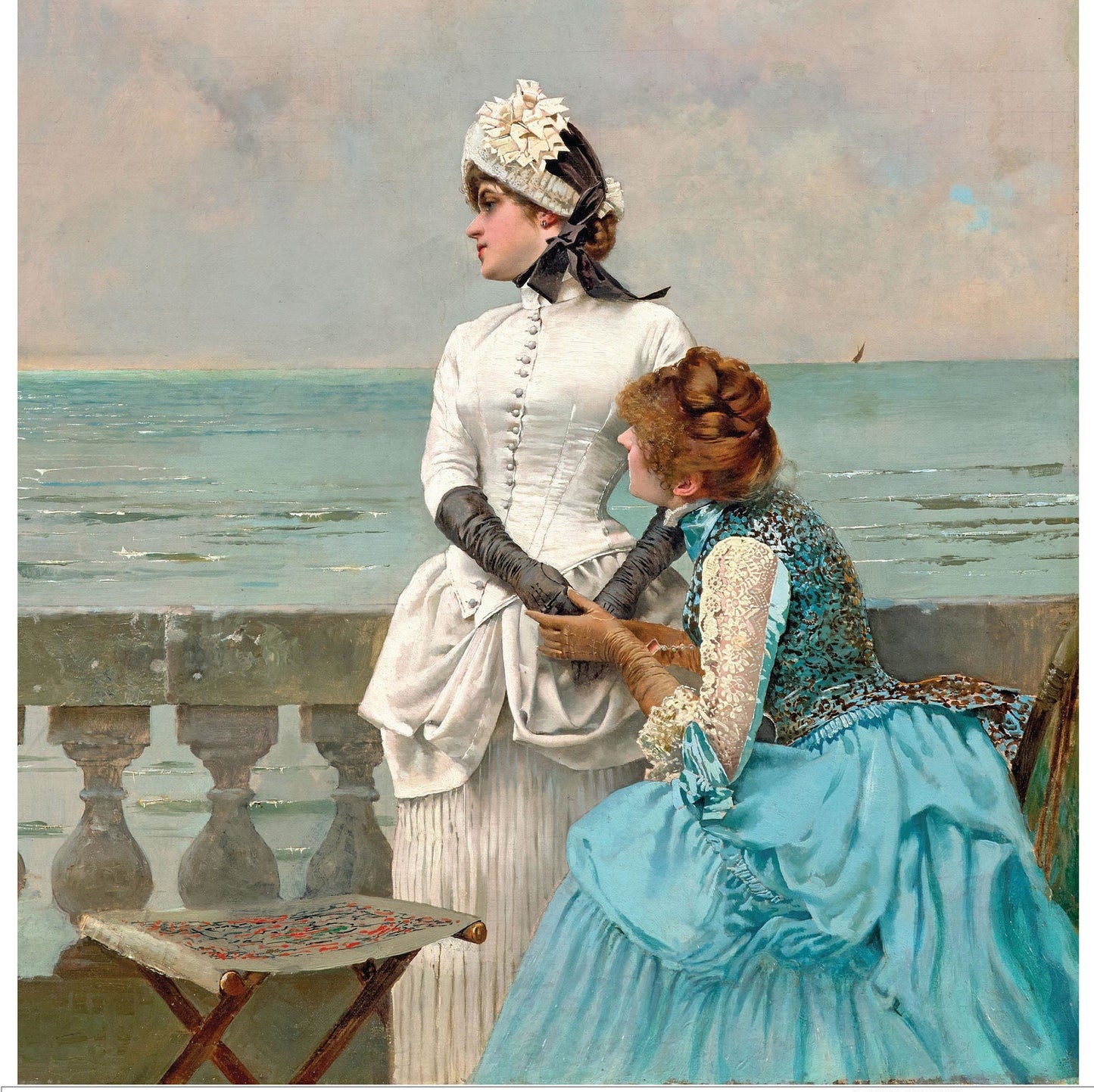 Large Decoupage Paper for Furniture - Rice Paper for Decoupage - Oil Painting 1880s