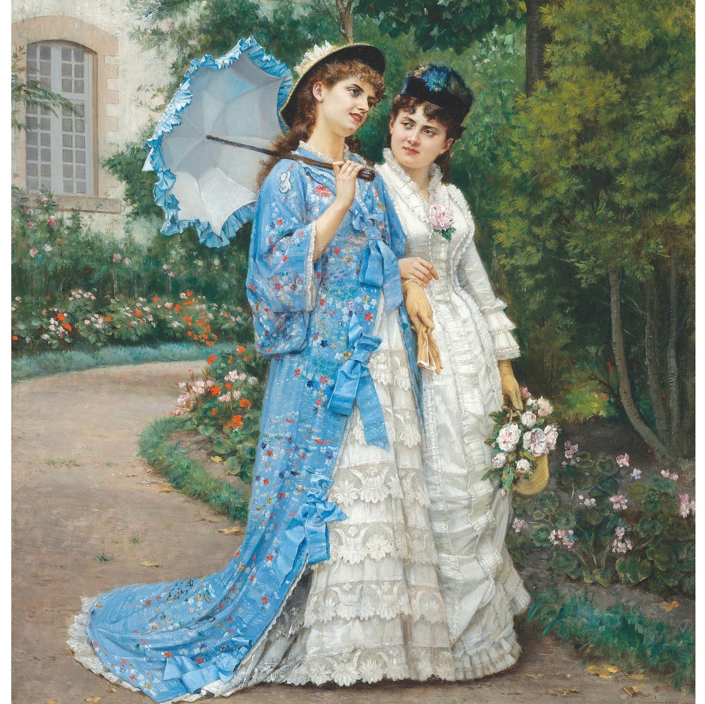 Large Decoupage Paper for Furniture - Rice Paper for Decoupage - Garden 1880s