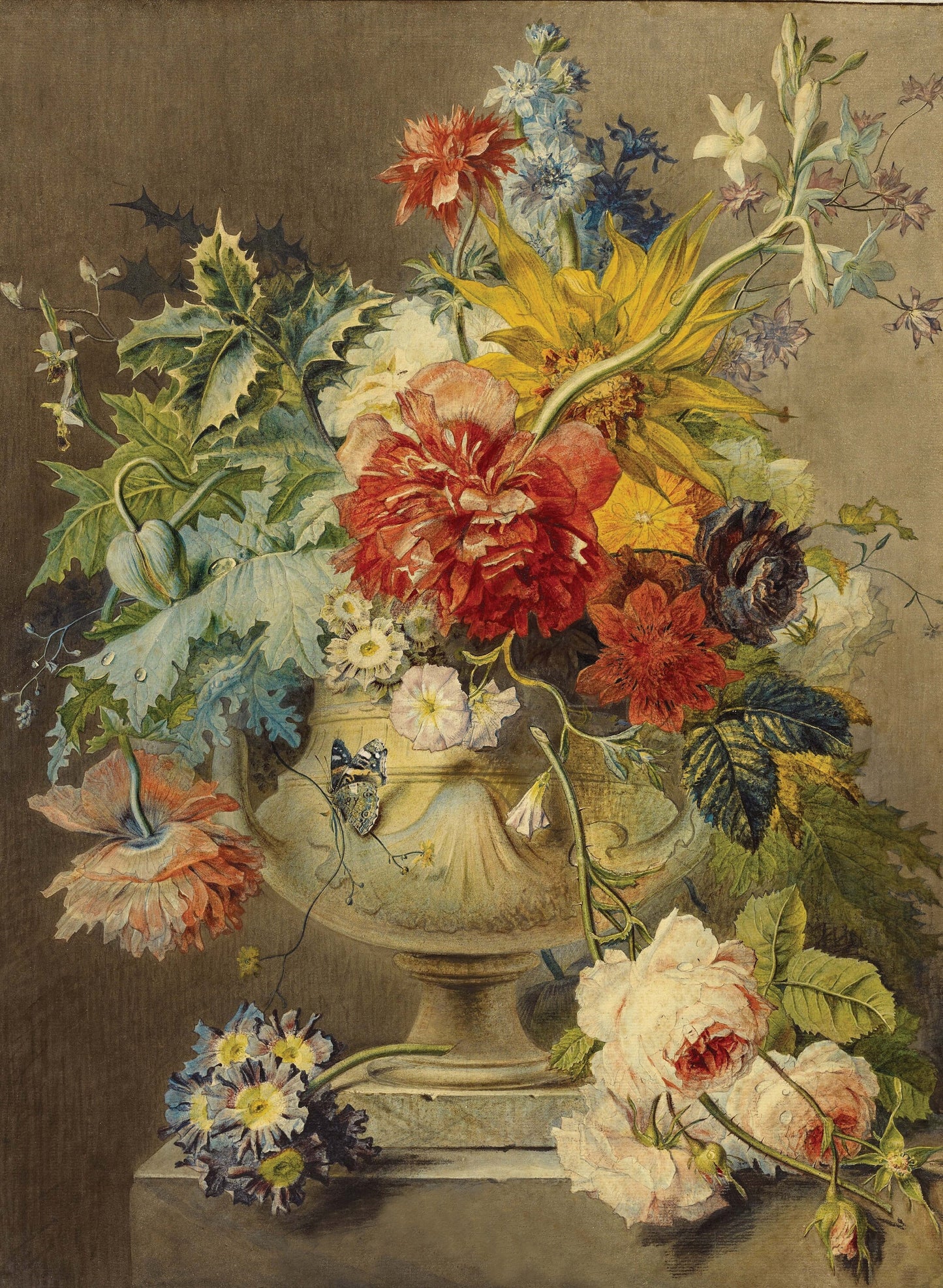 Colorful Flowers - Large Decoupage Paper for Furniture - Rice Paper for Decoupage