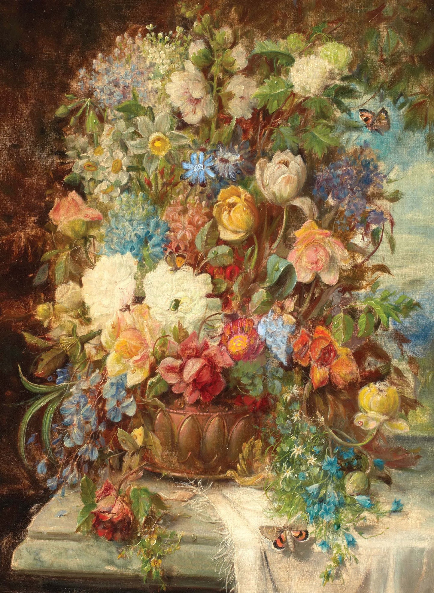 Large Size Decoupage Paper for Furniture - Flowers - Oil Paint - Rice Paper for Decoupage