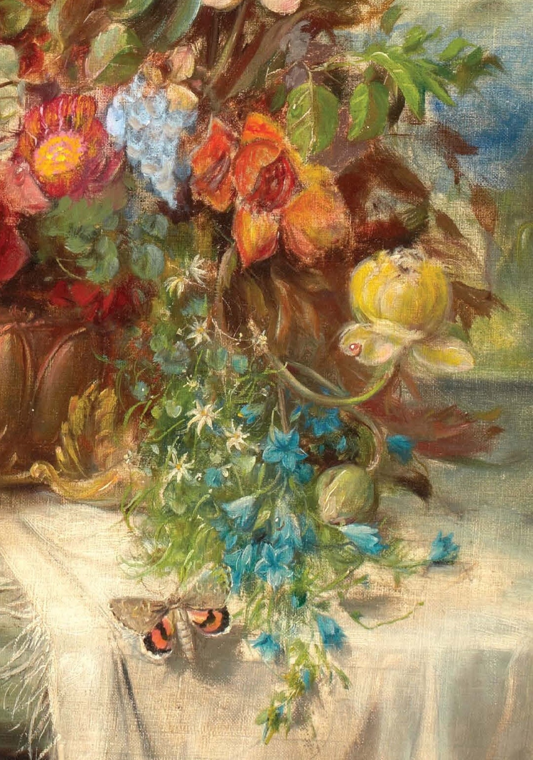 Large Size Decoupage Paper for Furniture - Flowers - Oil Paint - Rice Paper for Decoupage