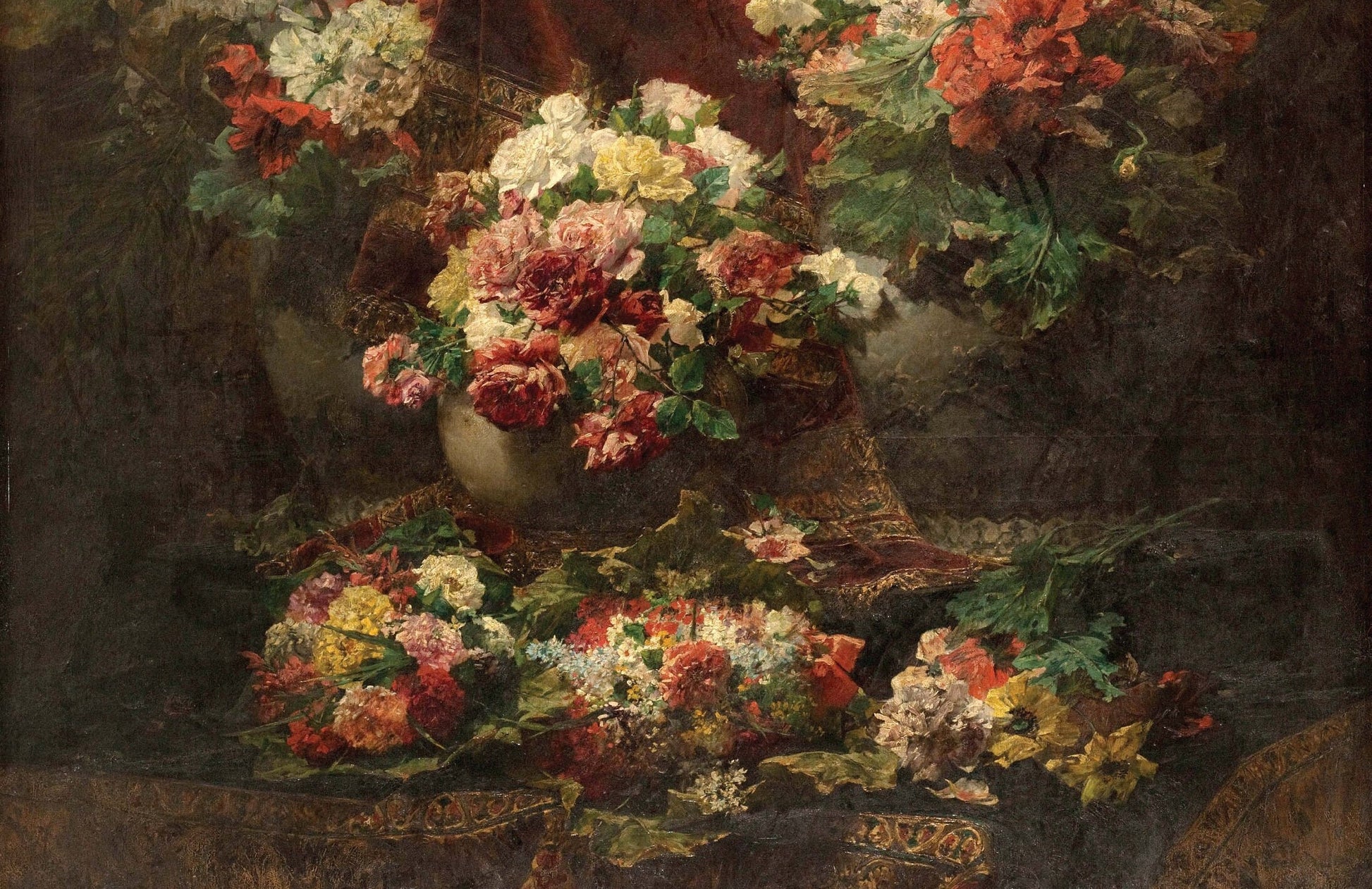 Floral & Gold Statue Decoupage Paper for Furniture - Rice Paper for Decoupage - Large Decoupage