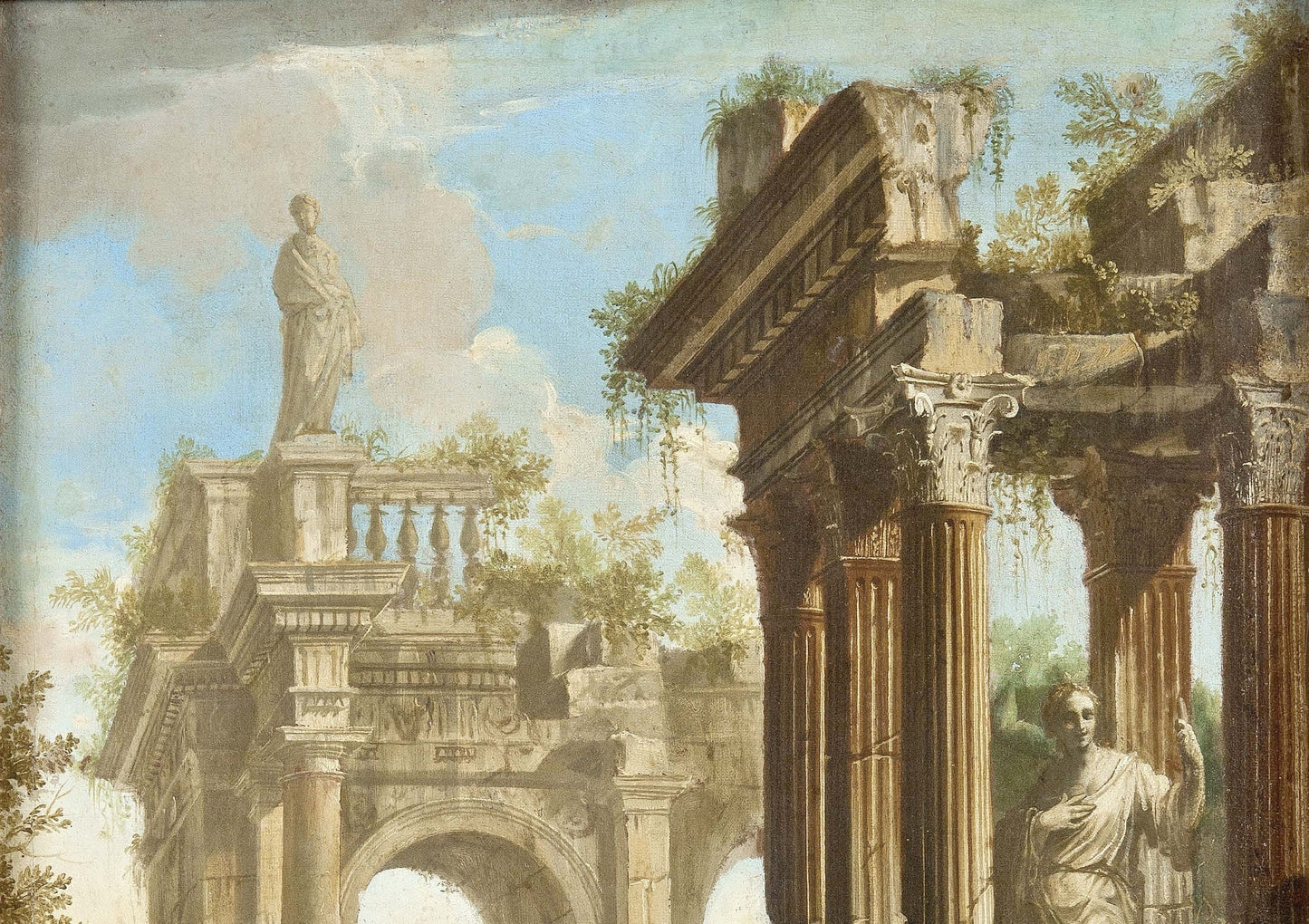 Ancient Structures - Paper for Decoupage - Large Size Vintage - Decoupage Art