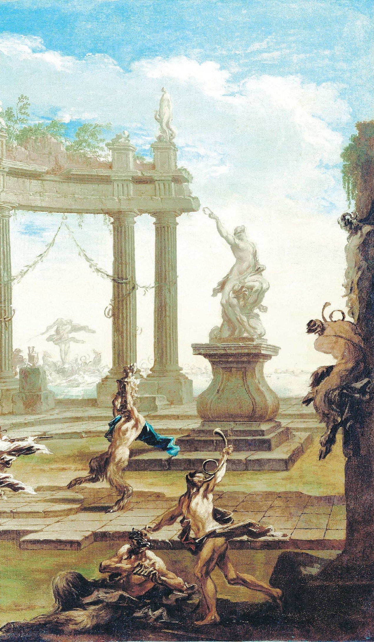 Bacchanale - Angels - Mythological Paintings - Paper for Decoupage - Large Size Vintage - Decoupage Art