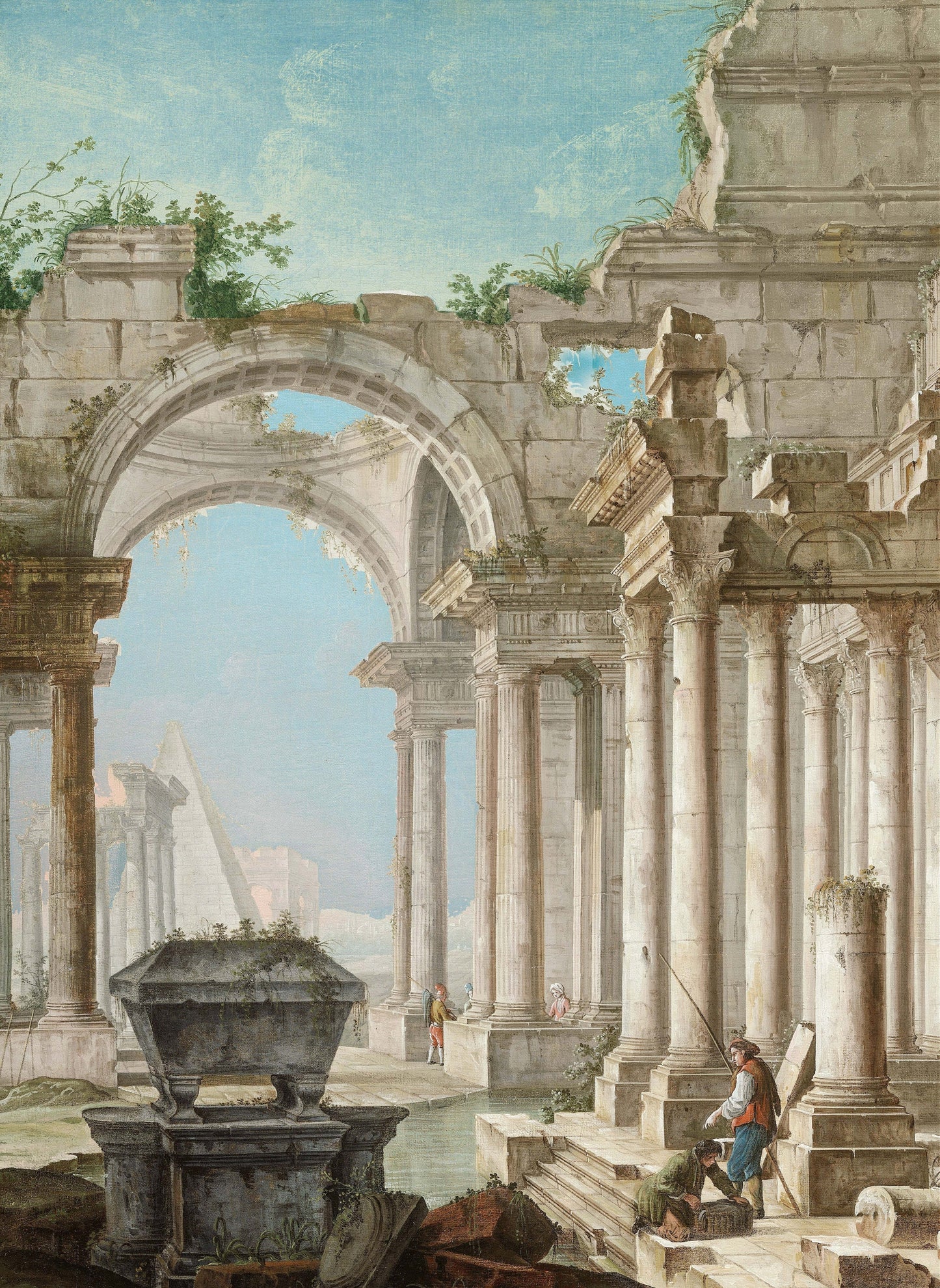 Ancient Rome Structures - Paper for Decoupage - Large Size Vintage - Decoupage Art
