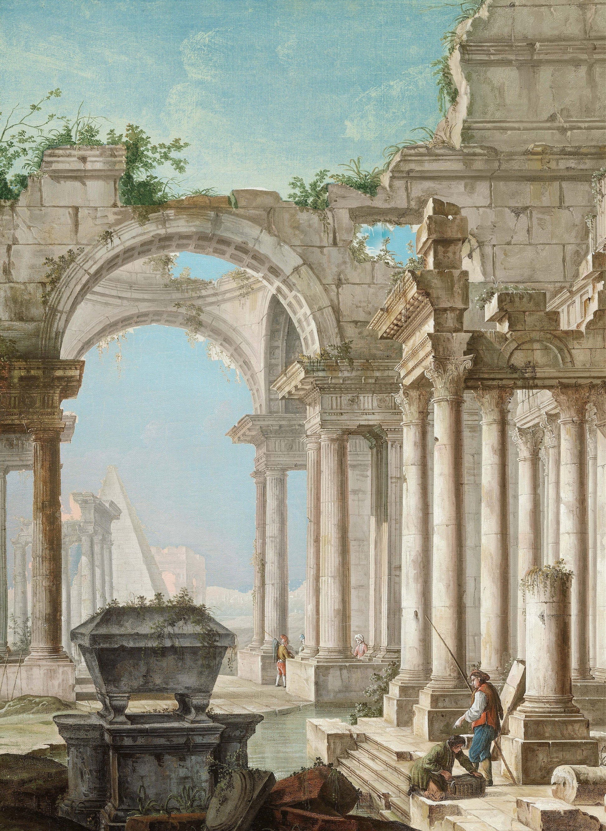 Ancient Rome Structures - Paper for Decoupage - Large Size Vintage - Decoupage Art