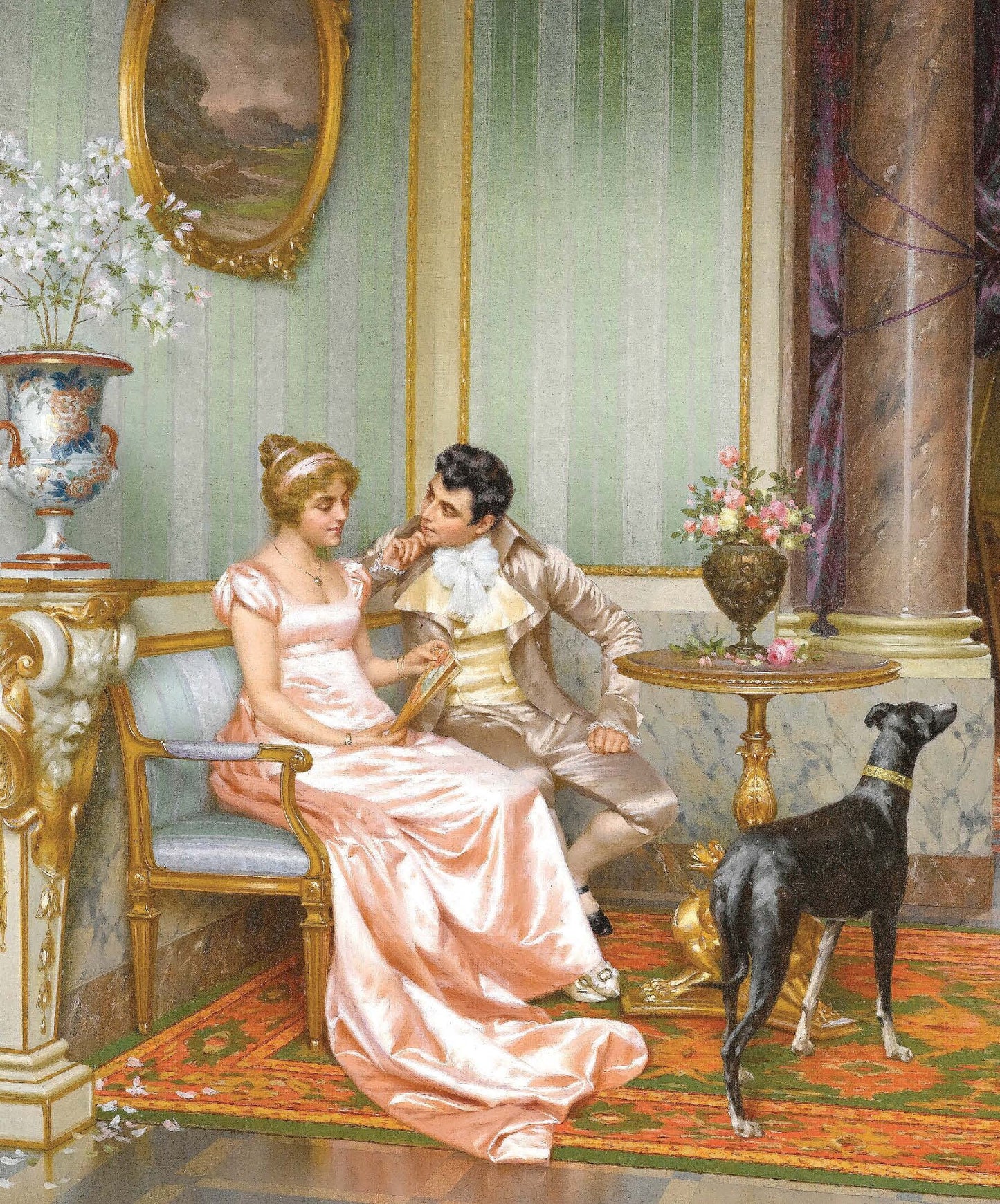 Lovers 1800s - Decoupage Paper for Furniture - Vintage Decoupage - Rice Paper for Craft [European Life Series]