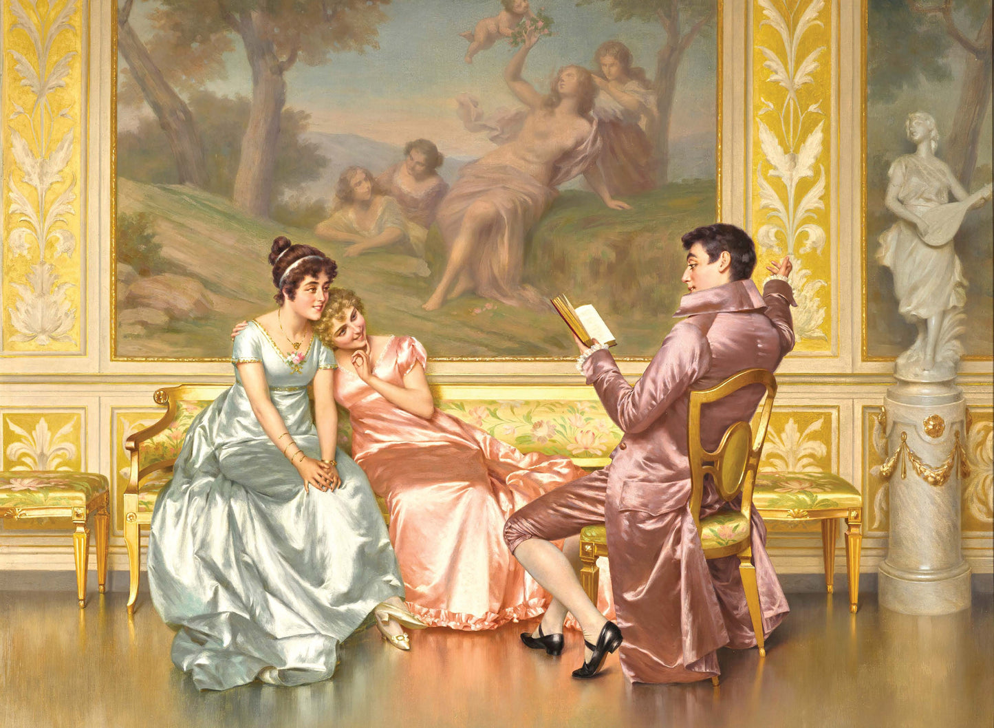 Lovers 1800s - Decoupage Paper for Furniture - Vintage Decoupage - Rice Paper for Craft [European Life Series]