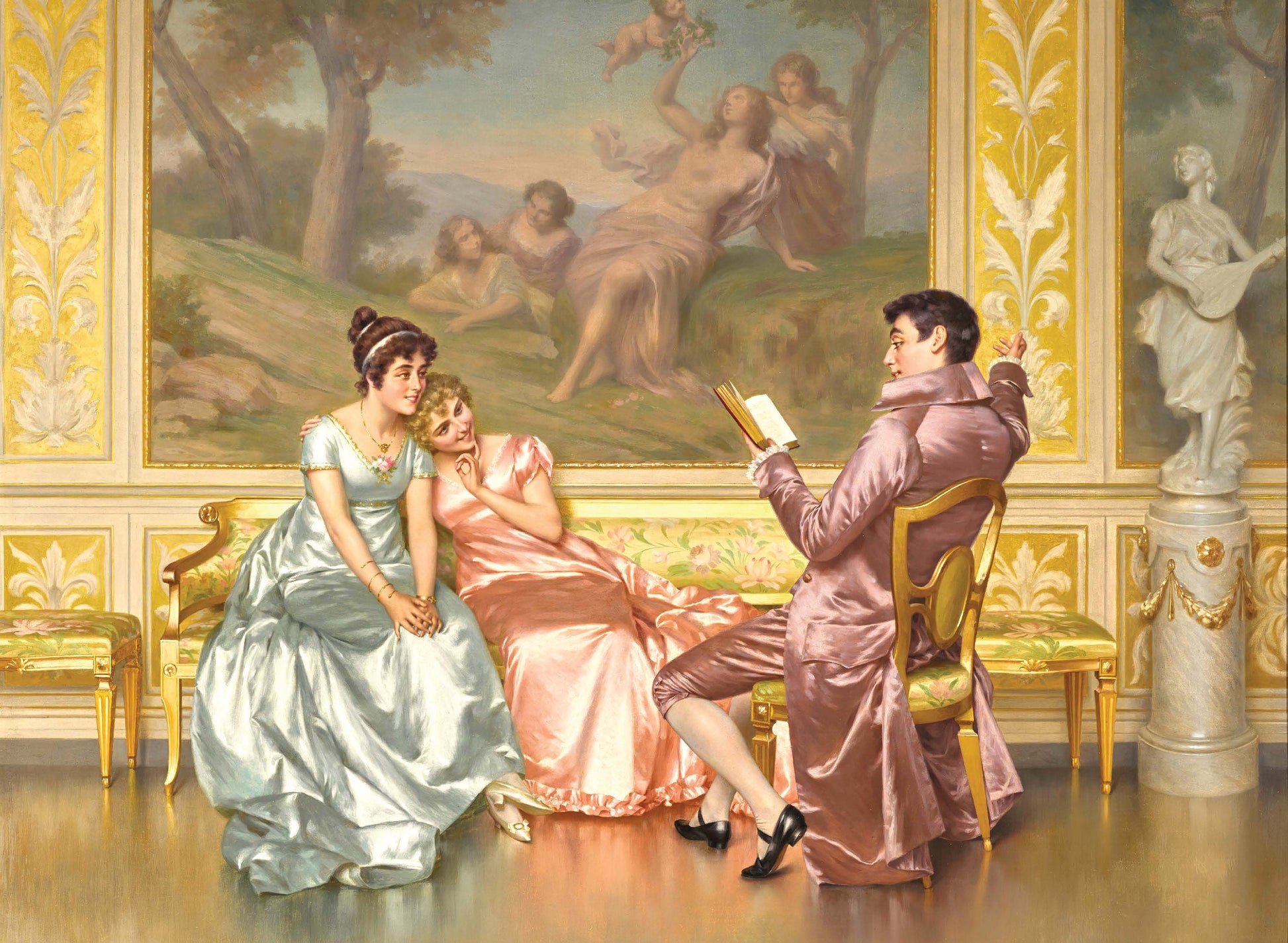 Lovers 1800s - Decoupage Paper for Furniture - Vintage Decoupage - Rice Paper for Craft [European Life Series]