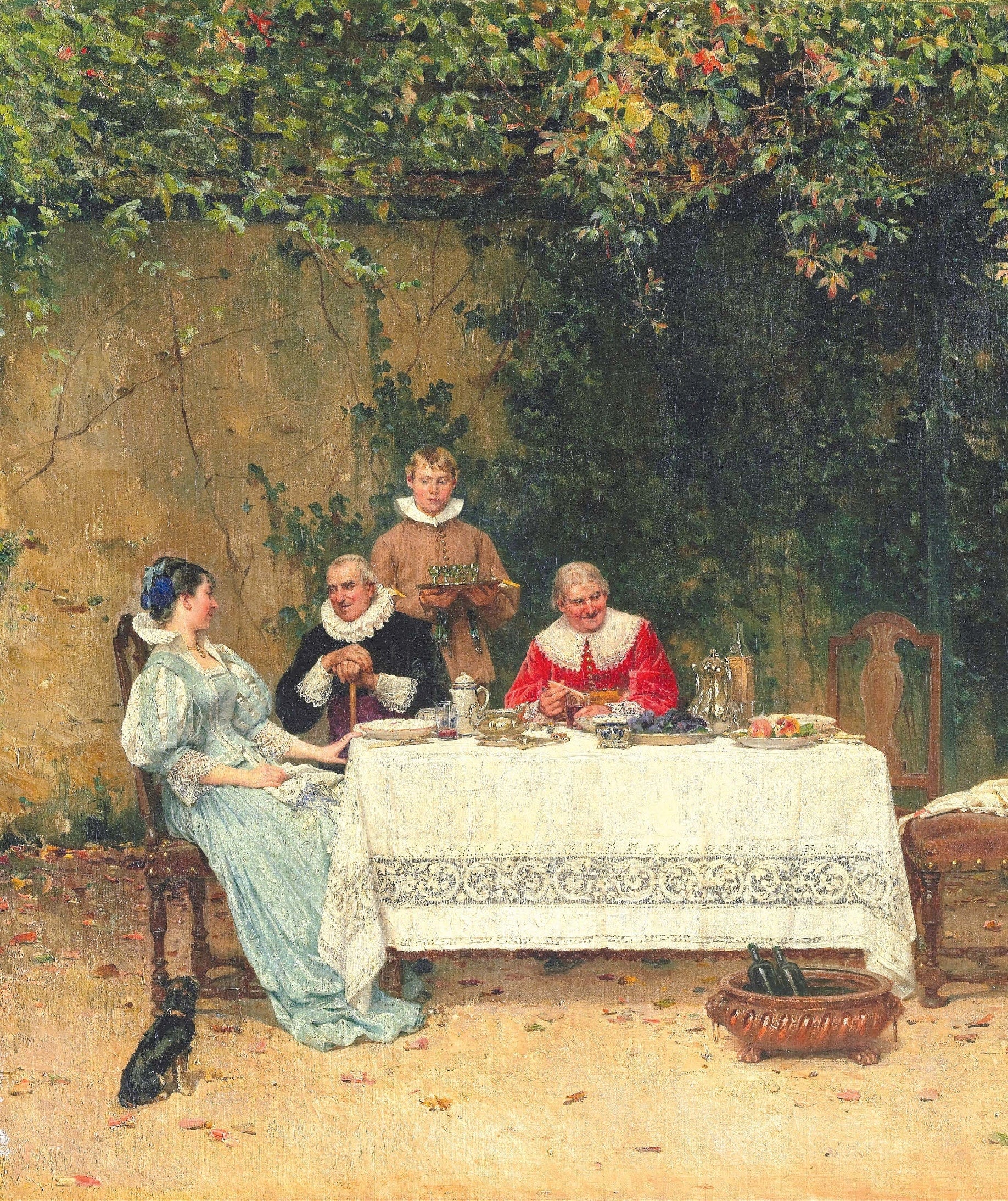 Banquet Table - Victorian Era - Decoupage Paper for Furniture - Vintage Decoupage - Rice Paper for Craft [European Life Series]