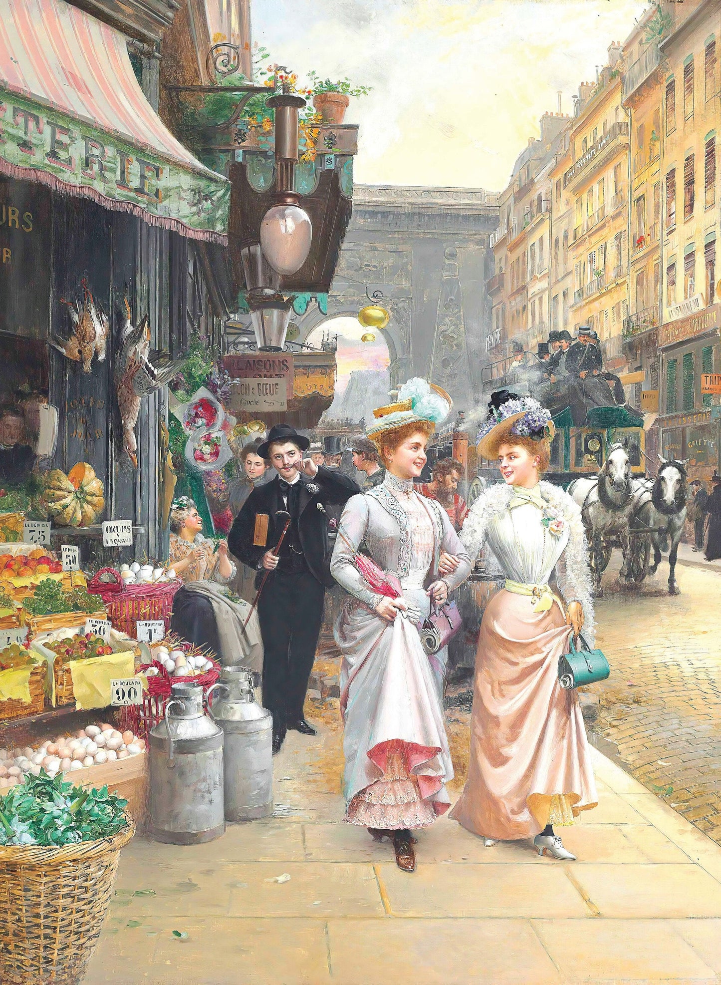 Ladies and Gentleman - Street - Charcuterie - Decoupage Paper for Furniture - Vintage Decoupage [European Life Series]