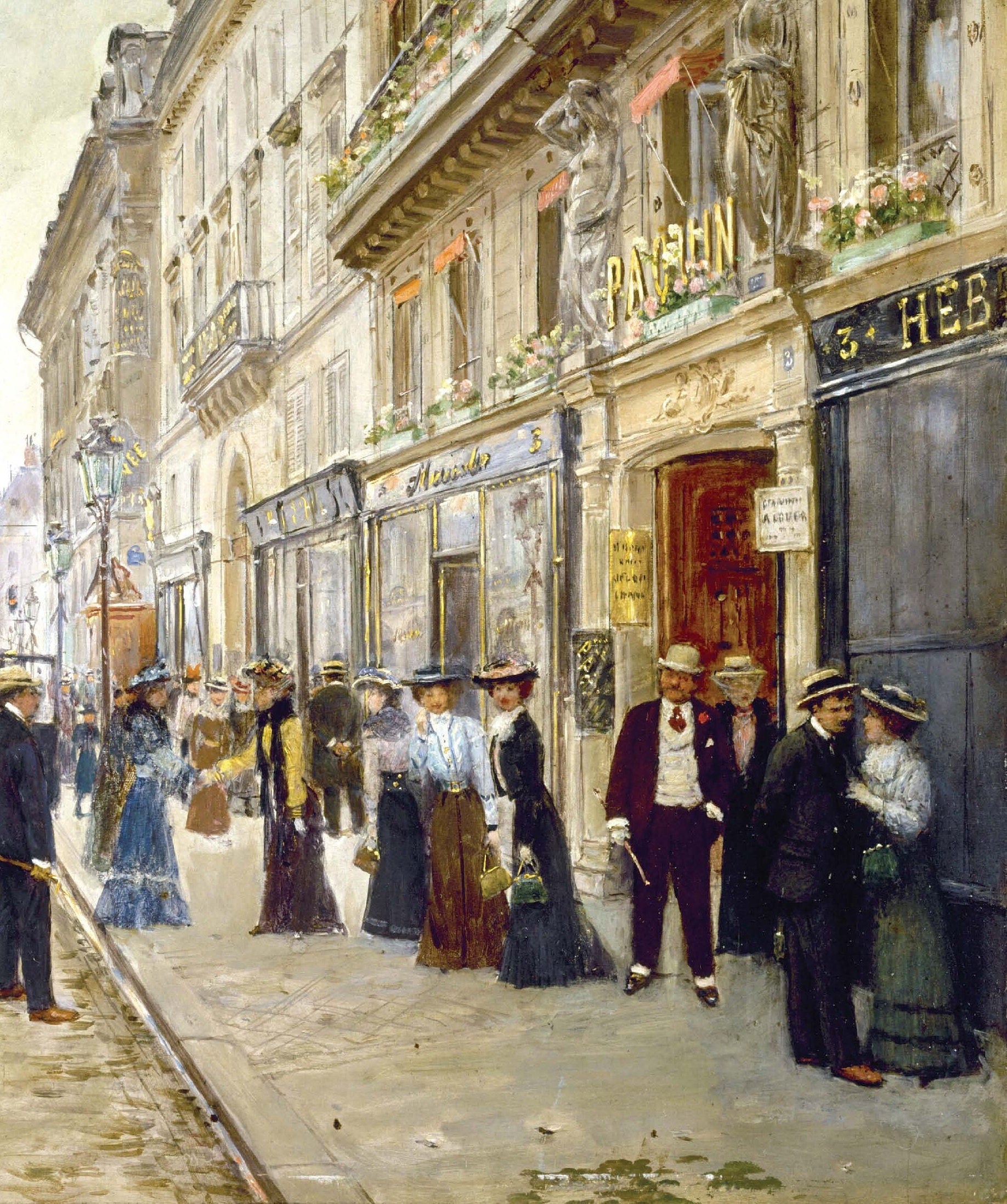 London Streets with People - Rice Paper for Decoupage - Vintage Decoupage - Architecture [European Life Series]