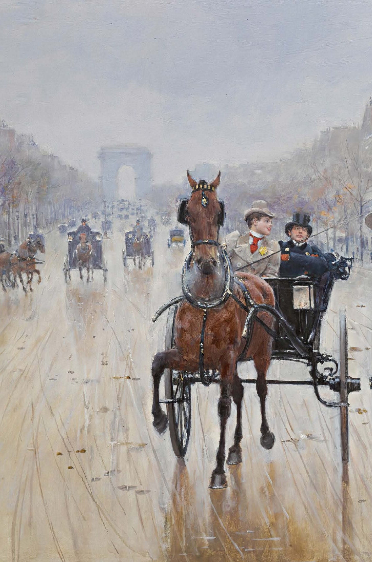 Coach - Horses - Rice Paper for Decoupage - Vintage Decoupage - Architecture [European Life Series]