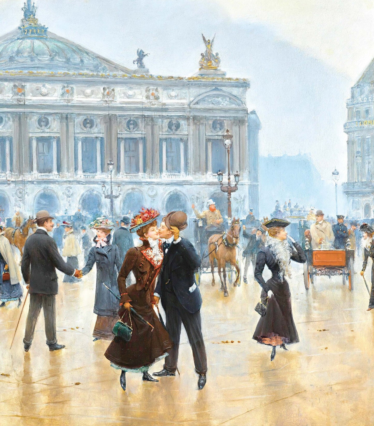 People - Kiss - Rice Paper for Decoupage - Vintage Decoupage - Architecture [European Life Series]