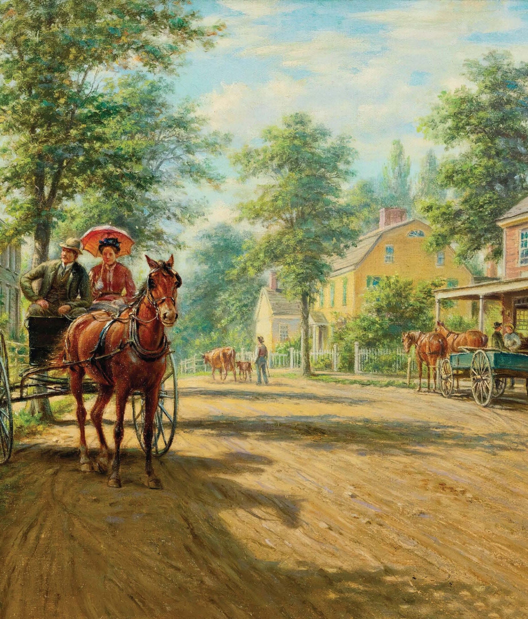 One Sunday Afternoon - Carriages - Rice Paper for Decoupage - Vintage Decoupage - Country [European Life Series]