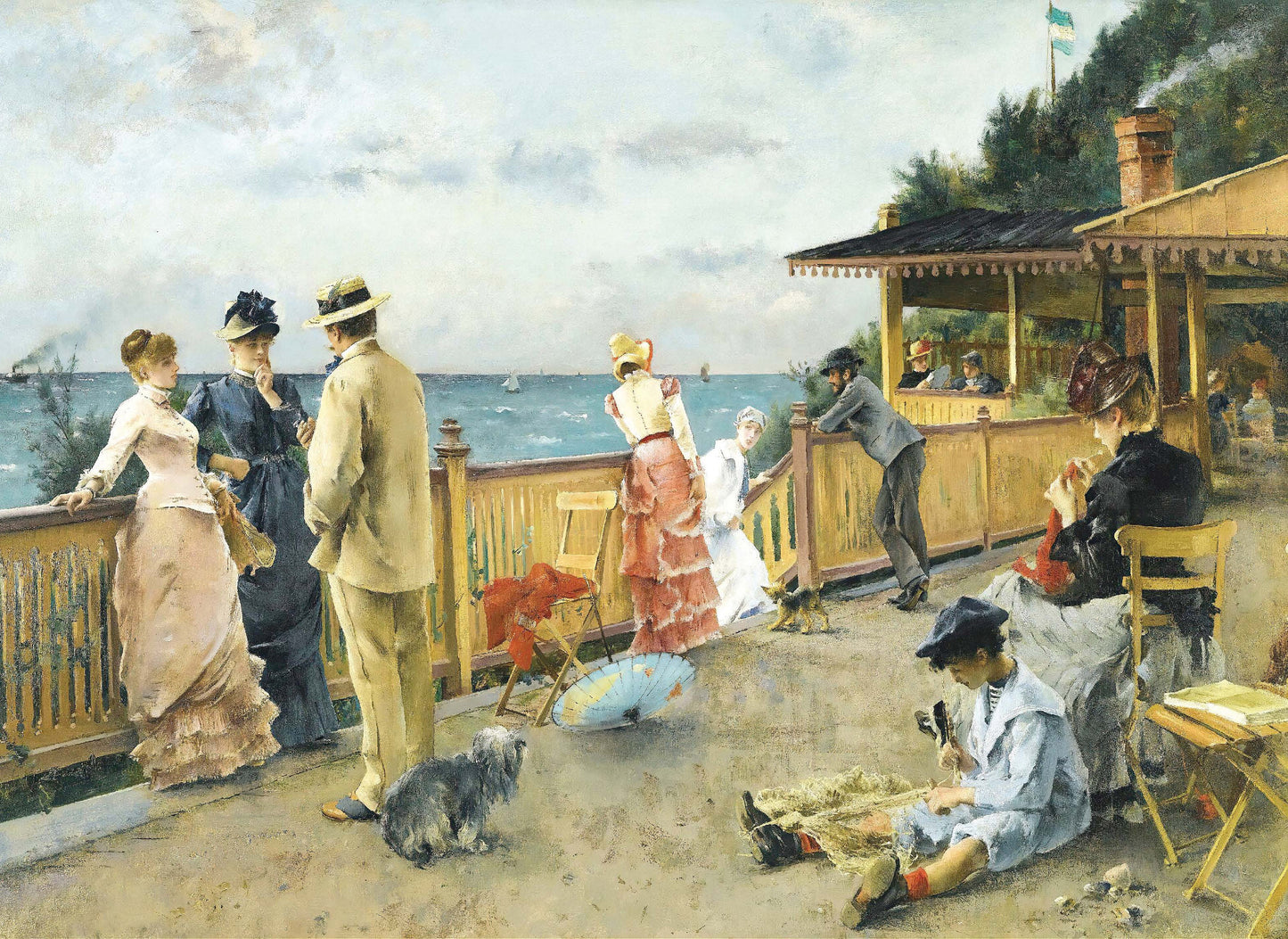 Seaside - People - Rice Paper for Decoupage - Vintage Decoupage - Country [European Life Series]