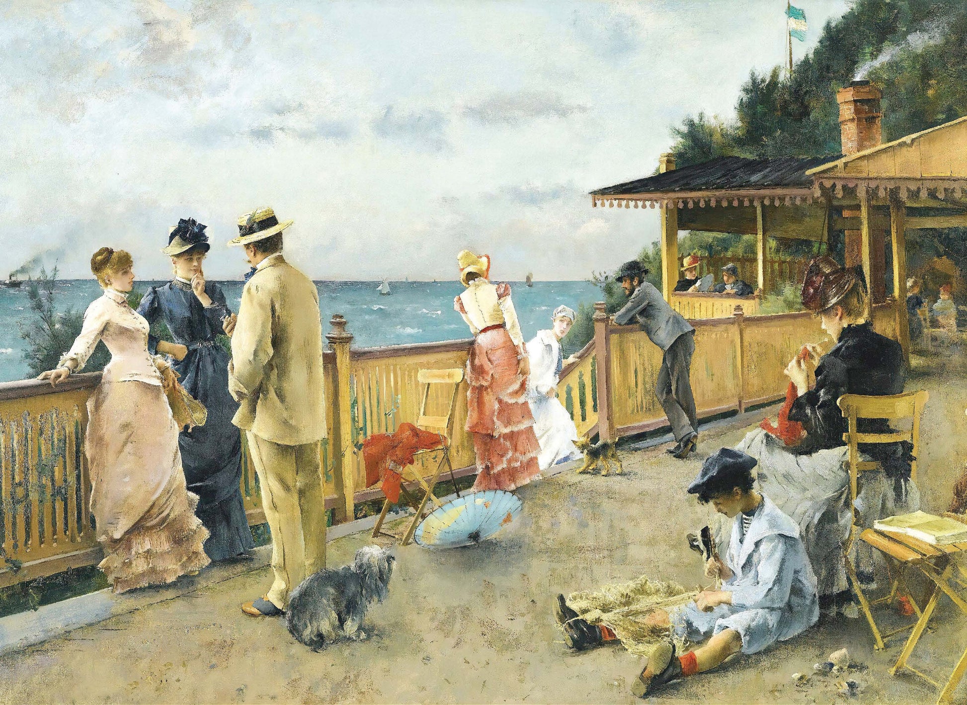 Seaside - People - Rice Paper for Decoupage - Vintage Decoupage - Country [European Life Series]
