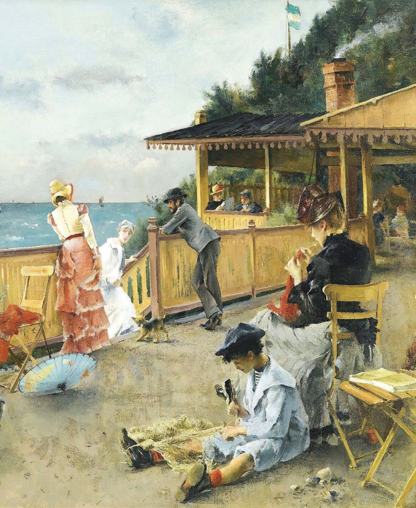 Seaside - People - Rice Paper for Decoupage - Vintage Decoupage - Country [European Life Series]