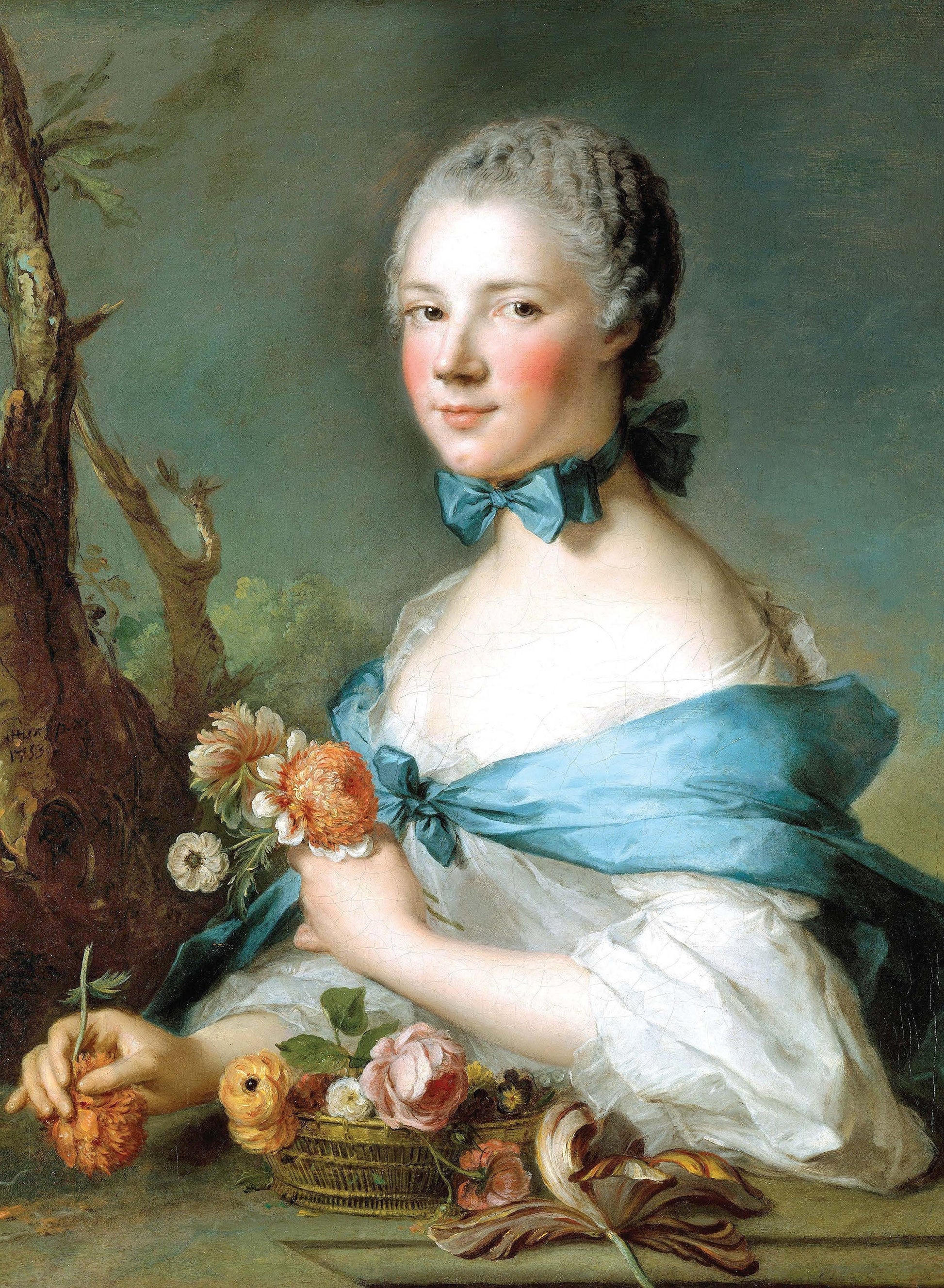 Marquise Perrin de Cypierre - Portrait of a Woman - Large Decoupage Paper for Furniture - Vintage Decoupage - Rice Paper