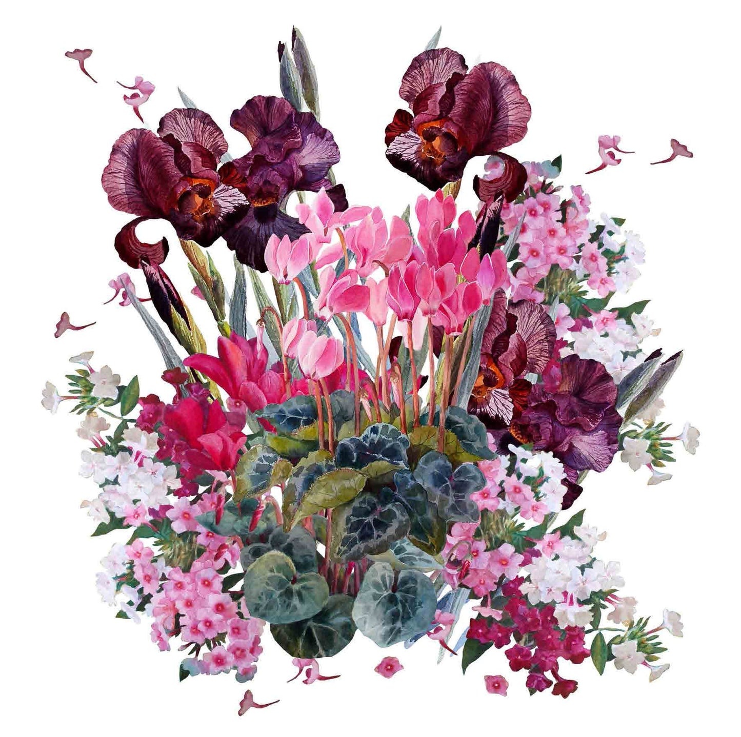 Floral Decoupage Paper – Red Antirrhinum Flowers, Furniture Craft