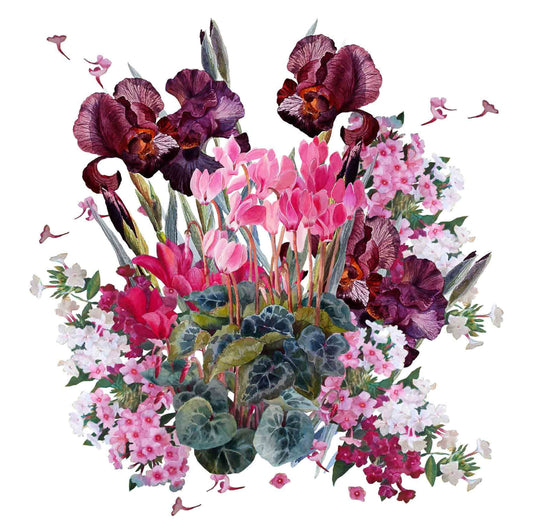 Floral Decoupage Paper – Red Antirrhinum Flowers, Furniture Craft
