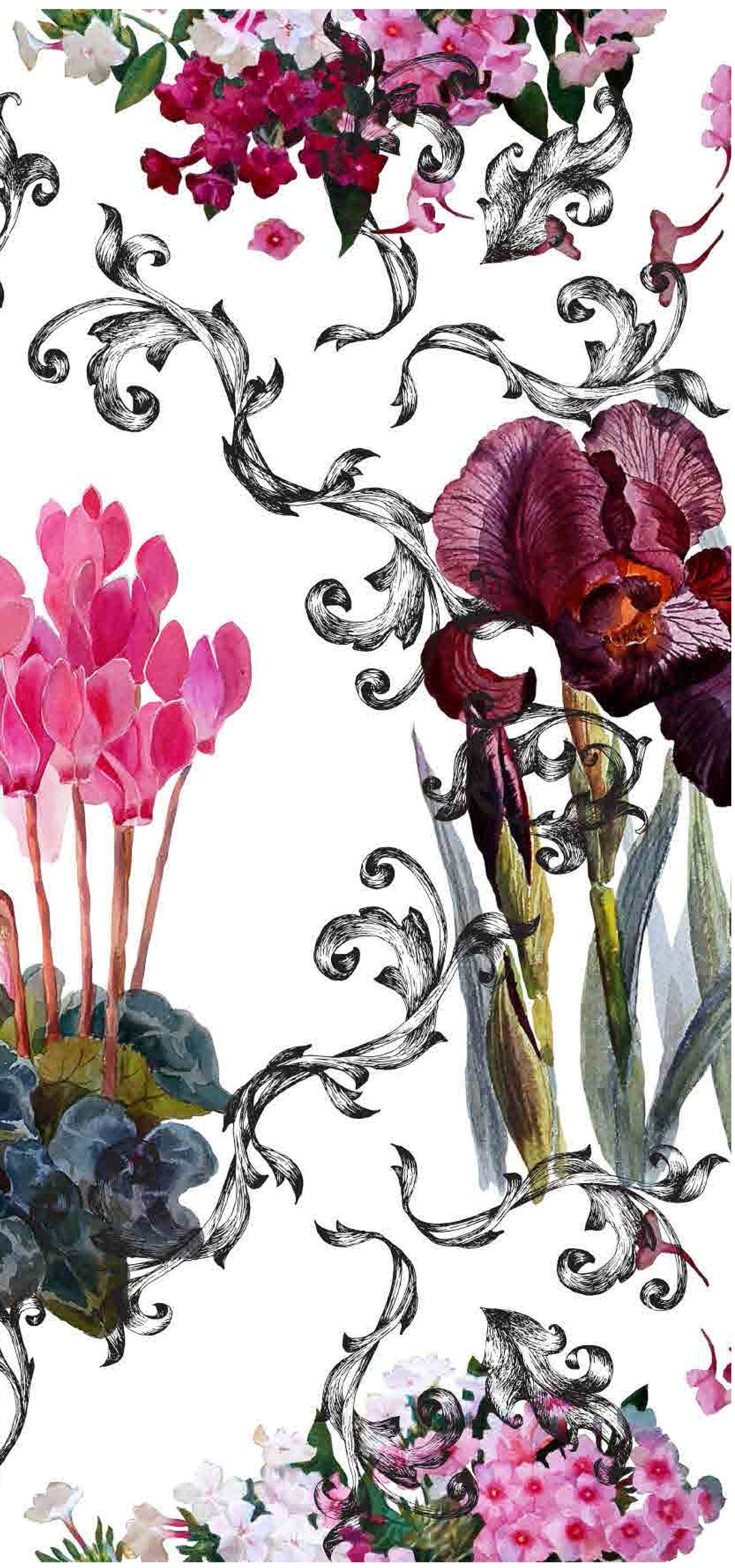 Red Antirrium - Flowers - Floral Decoupage - Large Decoupage Paper for Furniture - Rice Paper for Decoupage