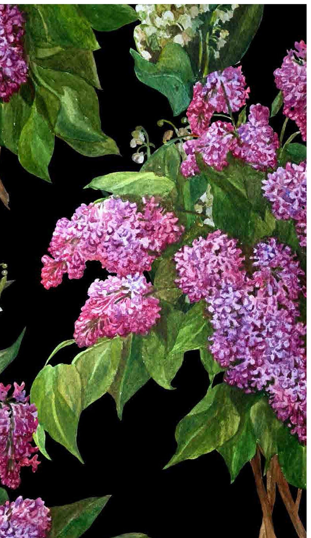 Purple Budleia - Scrophulariaceae - Flowers - Floral Decoupage - Large Decoupage Paper for Furniture - Rice Paper for Decoupage