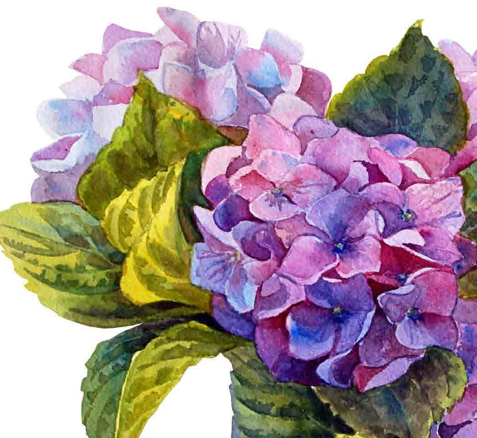 Purple Hortensia - Hydrangea - Flowers - Floral Decoupage - Large Decoupage Paper for Furniture - Rice Paper for Decoupage