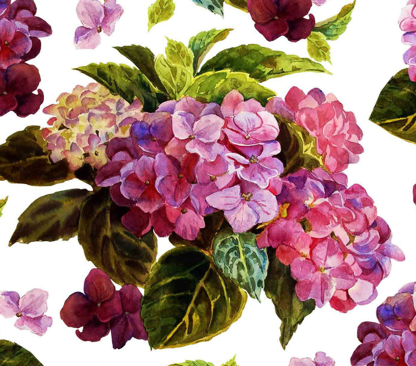 Purple Hortensia - Hydrangea - Flowers - Floral Decoupage - Large Decoupage Paper for Furniture - Rice Paper for Decoupage