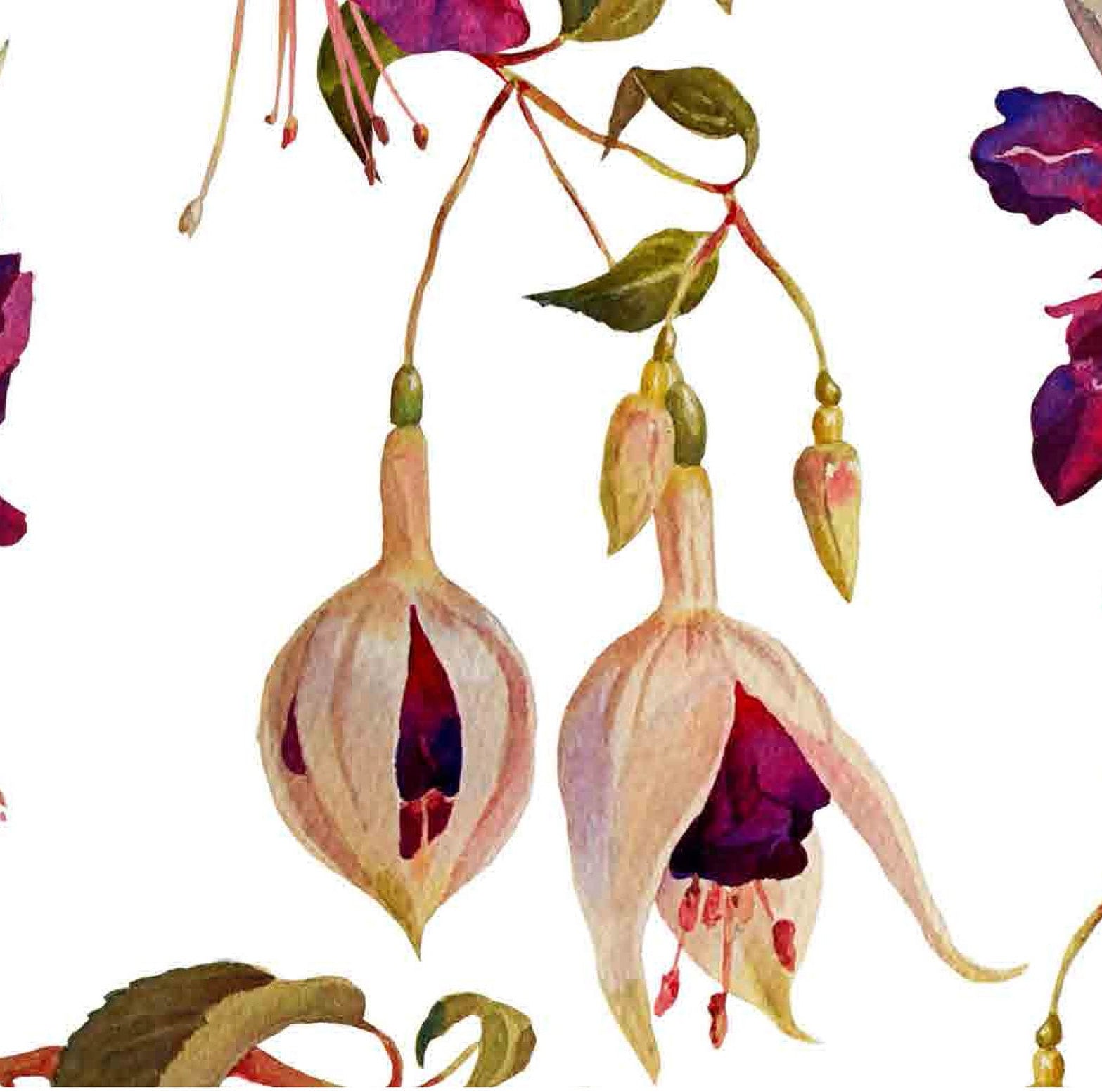 Fuchsia Hybrida - Flowers - Floral Decoupage - Large Decoupage Paper for Furniture - Rice Paper for Decoupage