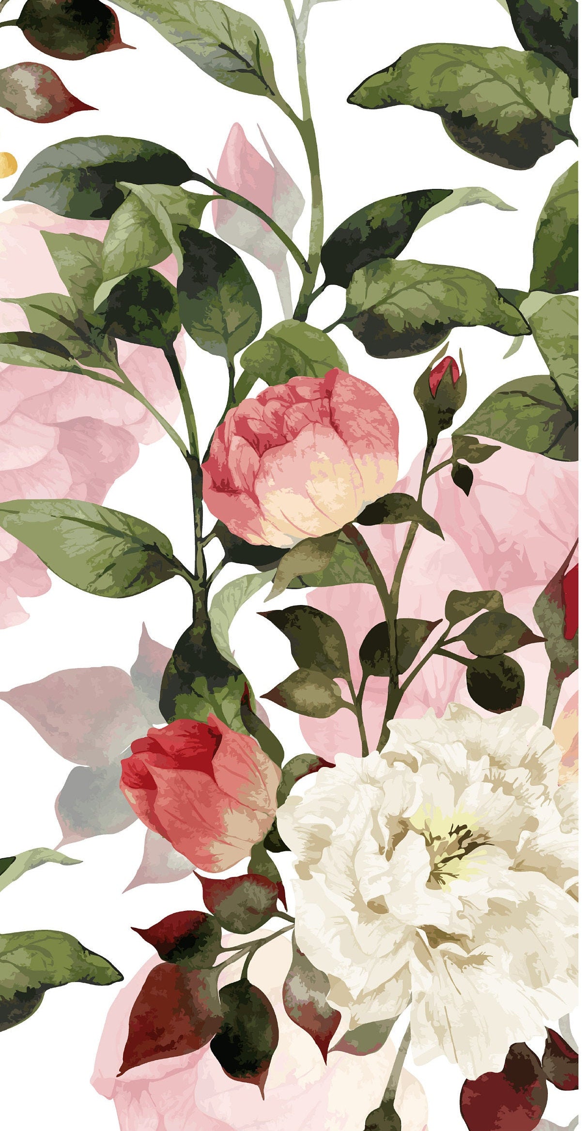 Roses - Flowers - Spring Themed - Decoupage Paper for Furniture - Floral Craft Paper - Wrapping Paper - Tissue Paper - Printed Packing Paper