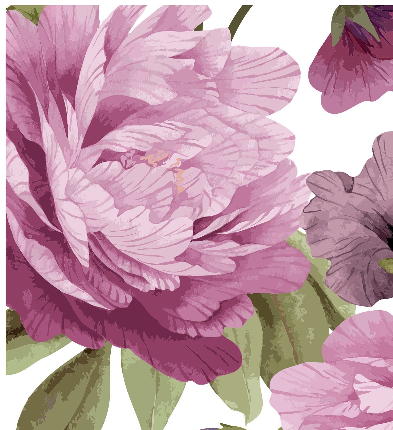 Flowers - Spring Themed - Decoupage Paper for Furniture - Floral Craft Paper - Wrapping Paper - Tissue Paper - Printed Packing Paper