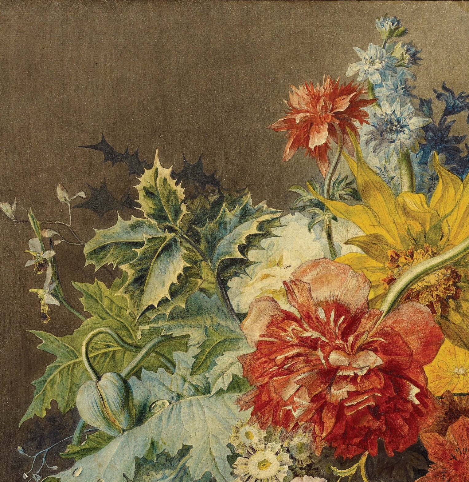 Colorful Flowers - Large Decoupage Paper for Furniture - Rice Paper for Decoupage