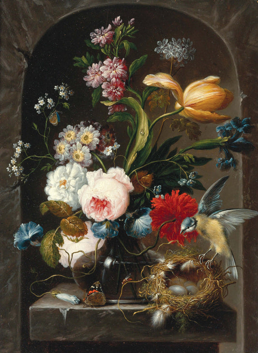 Bird & Floral Decoupage Paper - Large Rice Paper for Furniture