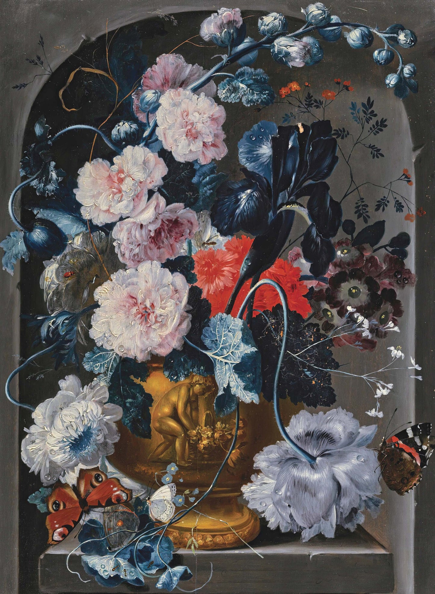 White Flowers - Butterfly - Large Decoupage Paper for Furniture - Rice Paper for Decoupage